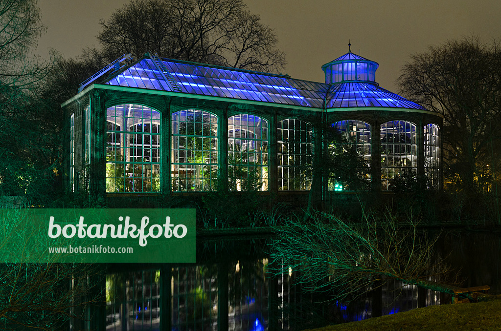 564002 - Beleuchtetes Gewächshaus bei der Illuminade, Amsterdam, Niederlande