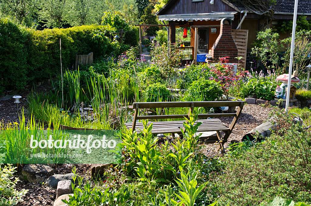 484179 - Allotment garden with garden pond