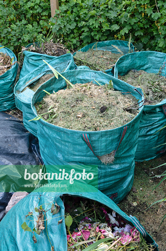 534041 - Blue bags with garden waste