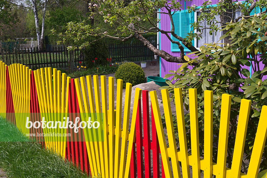 570041 - Colourful garden fence