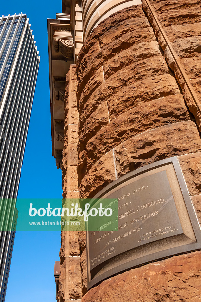 454214 - Commemorative stone at a building on Bridge Street, Sydney, Australia