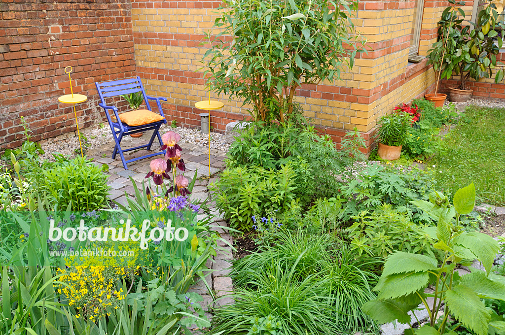 472217 - Seating area in a backyard garden