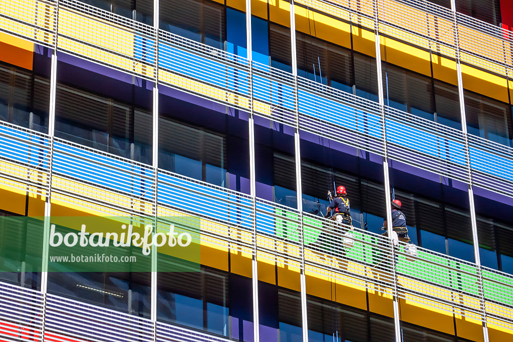 455159 - Window cleaners at the National Australia Bank, Docklands, Melbourne, Australia