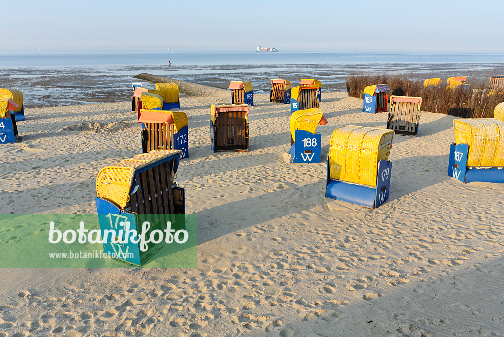 525103 - Fauteuils-cabines en osier, Cuxhaven, Allemagne