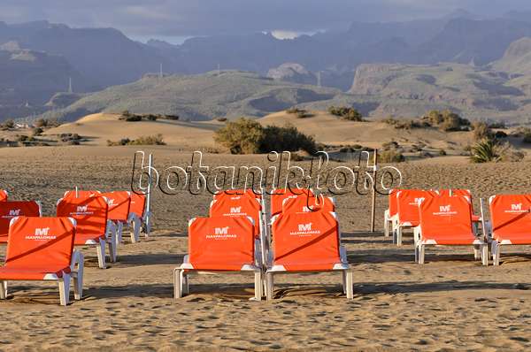 564231 - Liegestühle am Strand, Maspalomas, Gran Canaria, Spanien