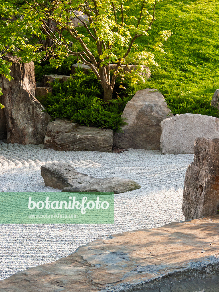 401214 - Dry landscape garden, Japanese Garden, Erholungspark Marzahn, Berlin, Germany