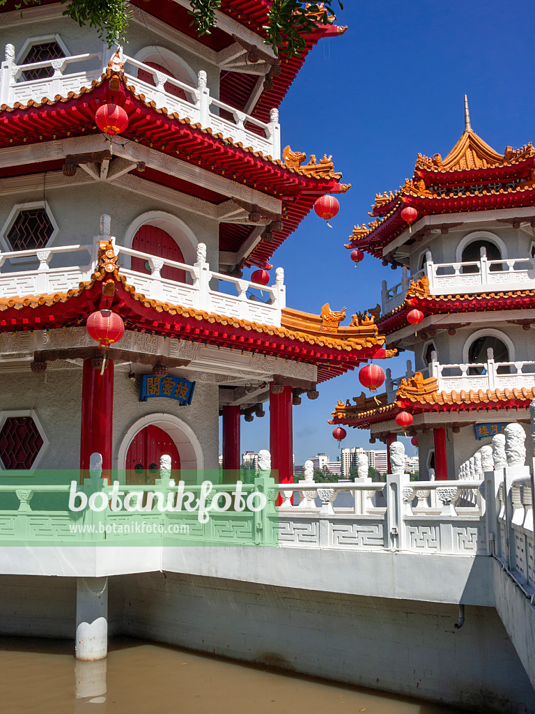 411035 - Pagode jumelle, jardin chinois, Singapour