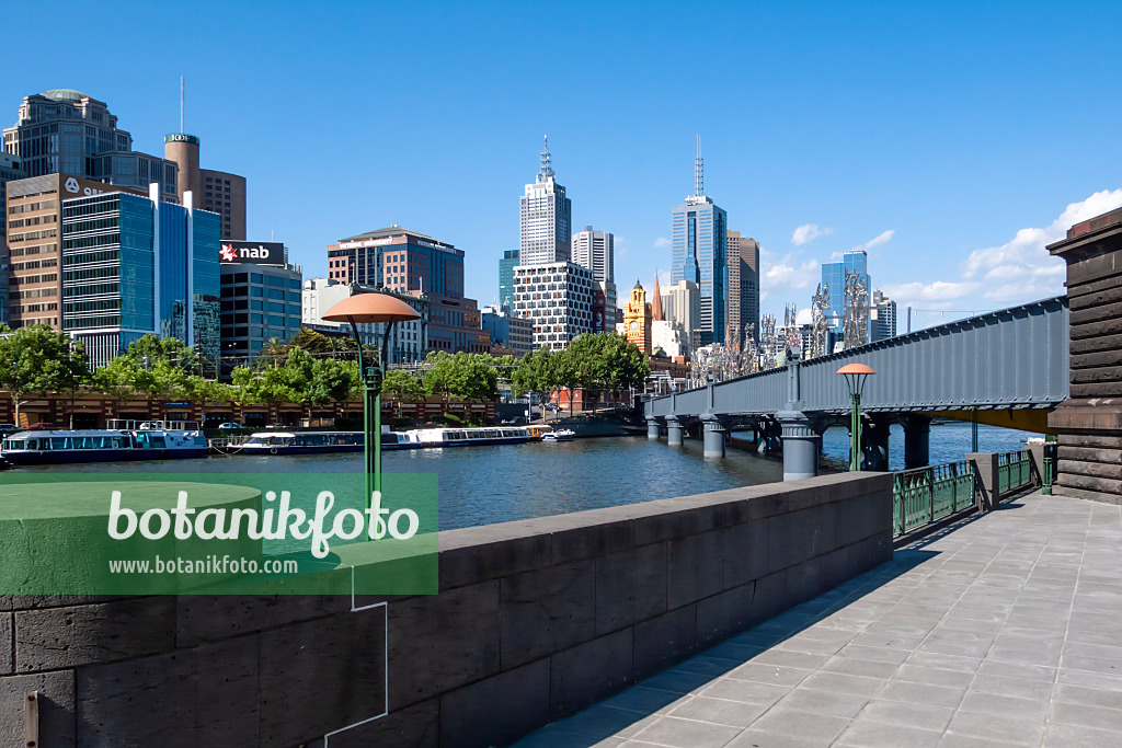 455164 - Sandridge Bridge at Yarra River, Southbank, Melbourne, Australia