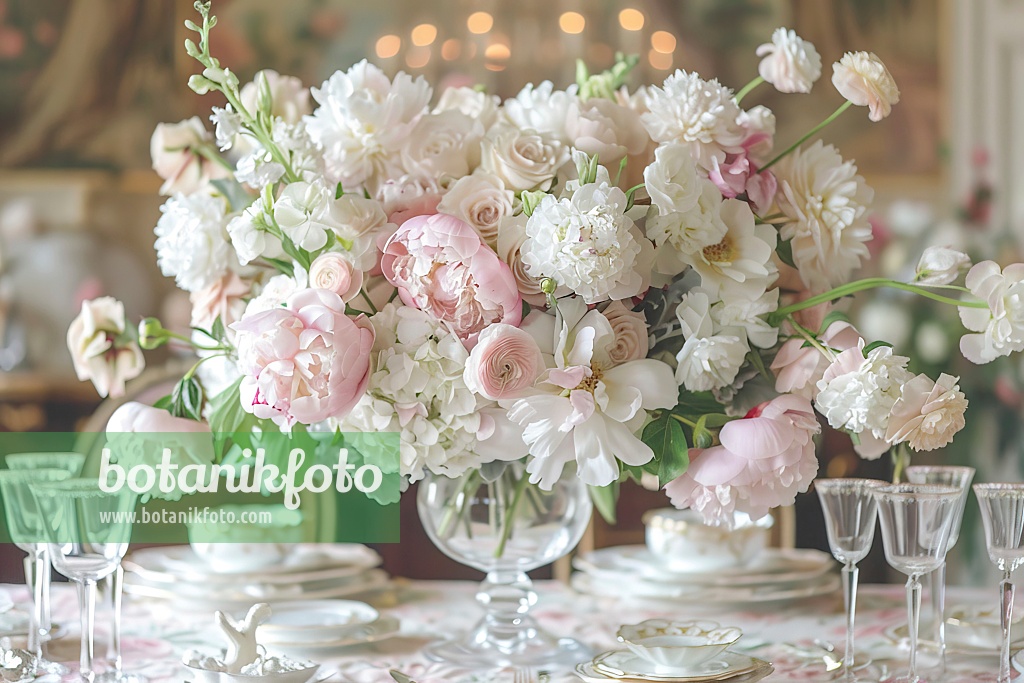 667046 - Elegant bouquet of peonies and roses