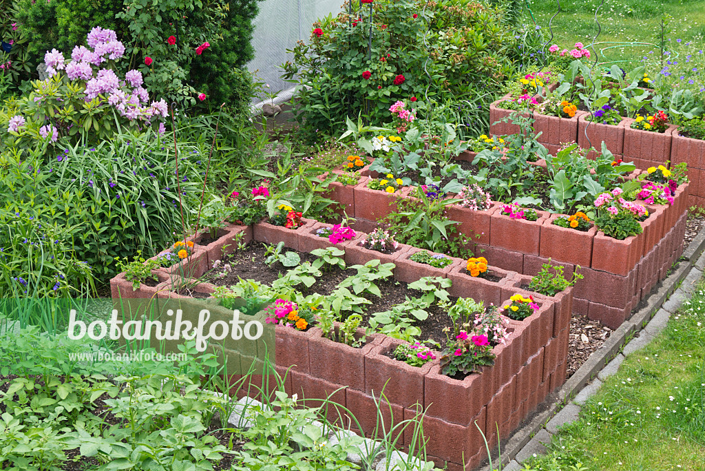 557032 - Home-made raised bed made of stones