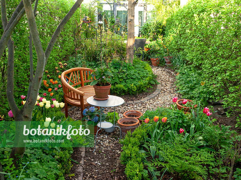 460053 - Jardin d’une maison mitoyenne avec coin salon