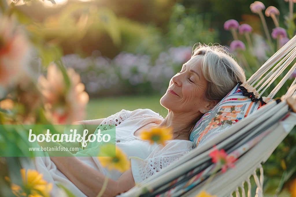 667016 - Relaxed woman in a hammock
