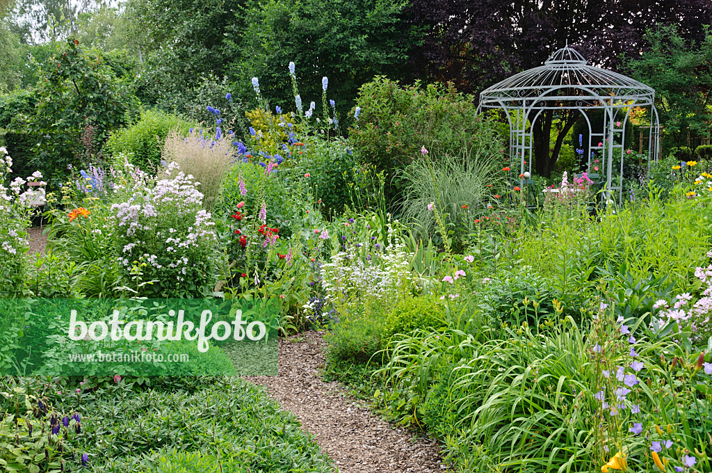 486032 - Rich flowering garden with pavilion