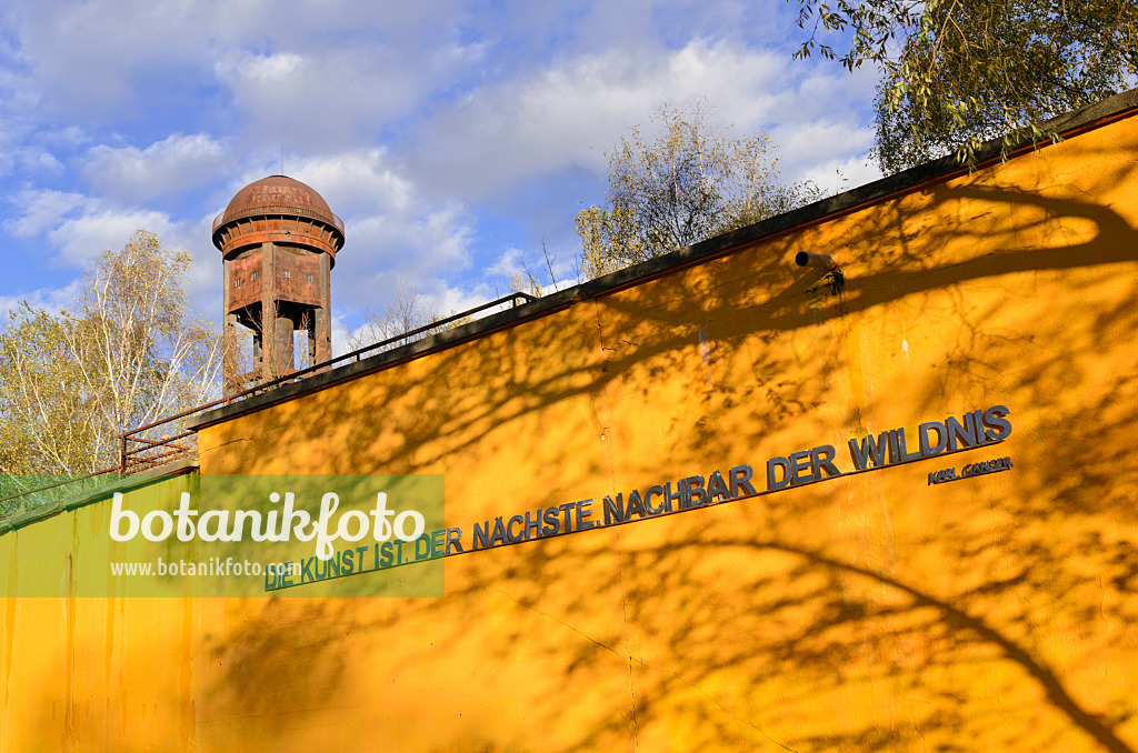 525440 - Water tower on an abandoned railway station, Südgelände Nature Park, Berlin, Germany