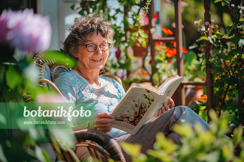 667052 - Woman reading in the garden