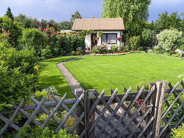 461078 - Allotment garden with large lawn