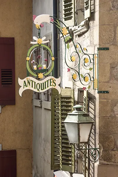 453153 - Antique shop in the old town, Lausanne, Switzerland
