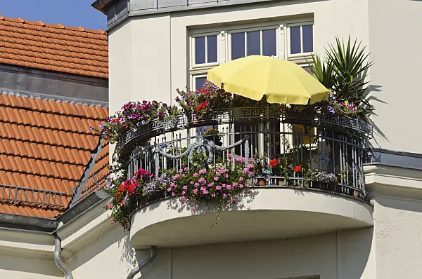 476143 - Balcony with parasol