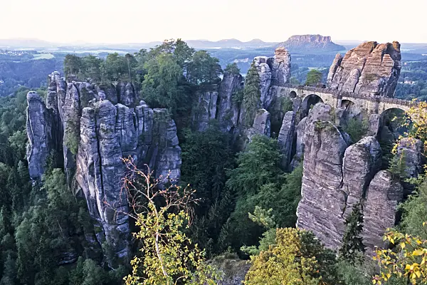 365065 - Bastei Bridge and Lilienstein, Saxon Switzerland National Park, Germany