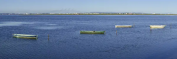 557140 - Boats in the Mediterranean Sea, Camargue, France