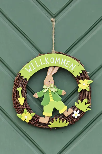 470064 - Door with Easter decoration