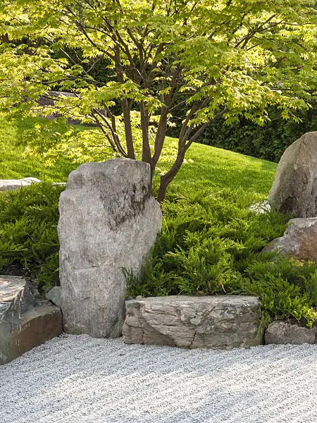 401213 - Dry landscape garden, Japanese Garden, Erholungspark Marzahn, Berlin, Germany