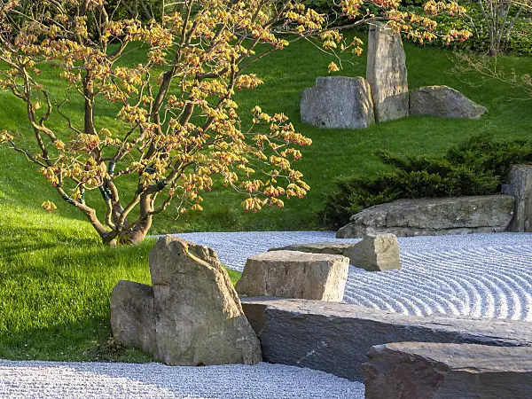 437128 - Dry landscape garden, Japanese Garden, Erholungspark Marzahn, Berlin, Germany
