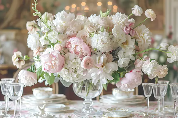 667046 - Elégant bouquet de pivoines et de roses