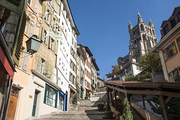 453154 - Escalier du Marché to the Cathedral of Notre-Dame, Lausanne, Switzerland
