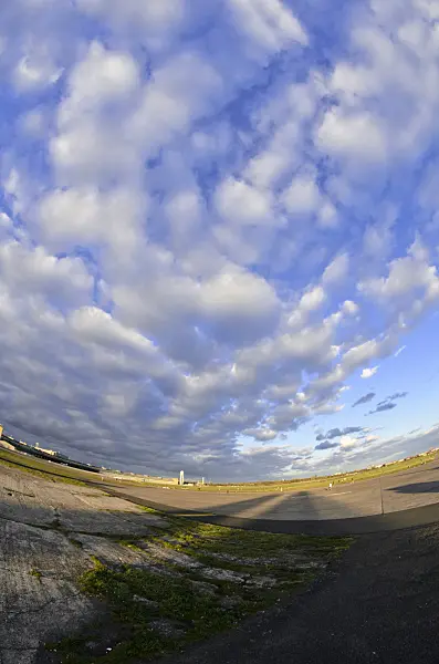 525442 - Evening sky above former Berlin Tempelhof Airport, Tempelhofer Freiheit, Berlin, Germany