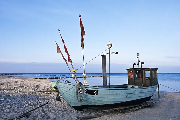 372017 - Fishing cutter at the Baltic Sea, Usedom, Germany