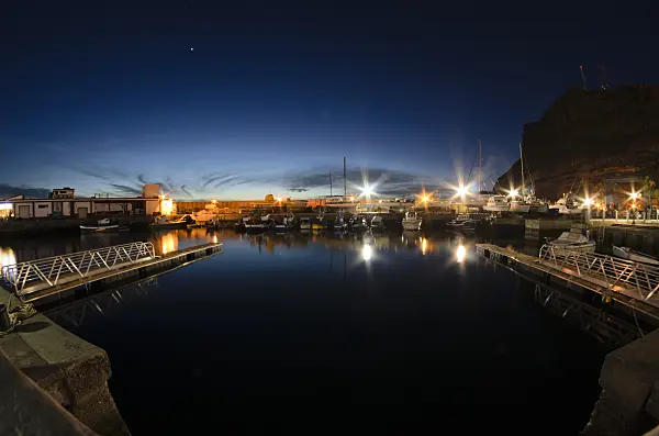 564095 - Harbour at night, Puerto de Mogán, Gran Canaria, Spain