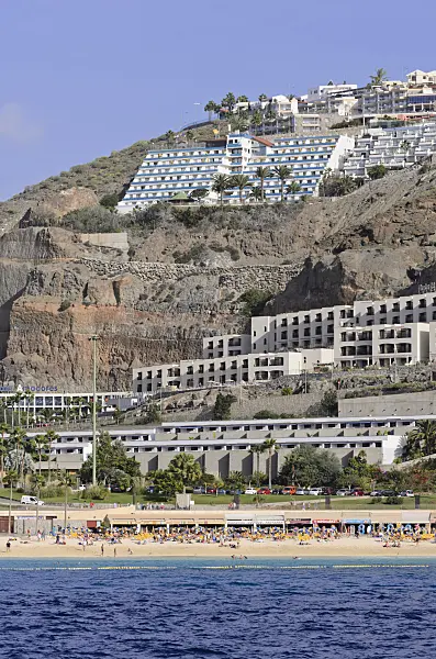 564108 - Hillside with hotels and holiday villages, Taurito, Gran Canaria, Spain