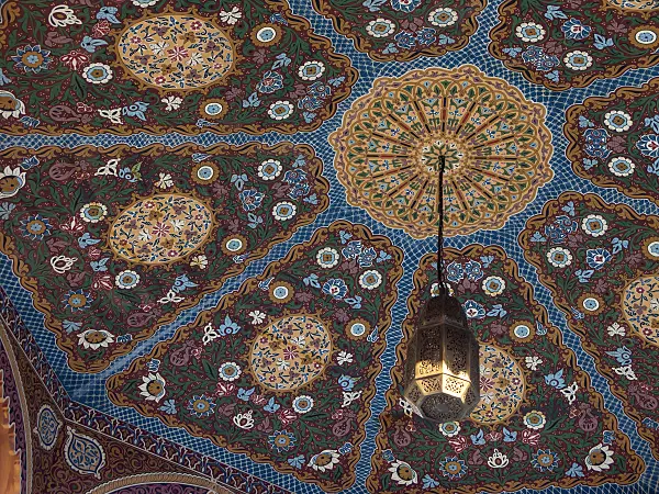 429049 - Holzornamente in einem Pavillon, Orientalischer Garten, Erholungspark Marzahn, Berlin, Deutschland