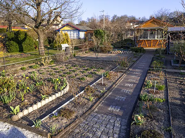 458007 - Jardin familial en hiver