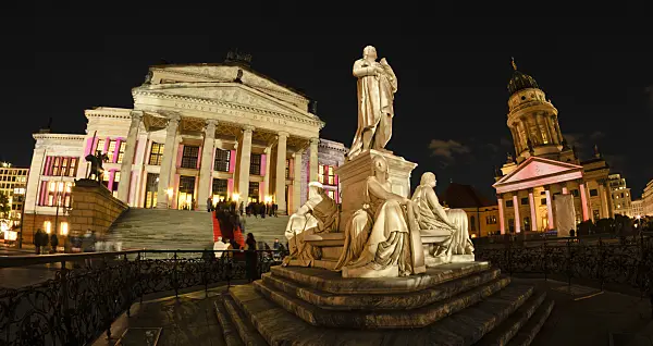 525225 - Konzerthaus, Schiller Memorial and French Cathedral, Gendarmenmarkt, Berlin
