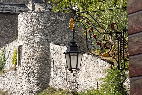 453105 - Lantern at the Cantonal Art Museum in Majorie Palace, Sion, Switzerland