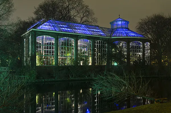 564002 - Lighted greenhouse at Illuminade, Amsterdam, Netherlands
