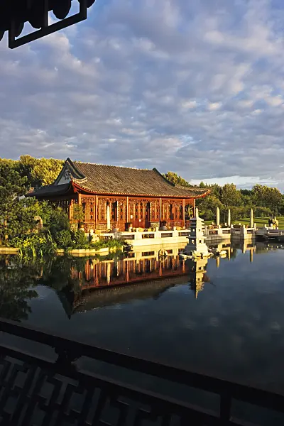 381049 - Maison de thé, jardin chinois, Erholungspark Marzahn, Berlin, Allemagne
