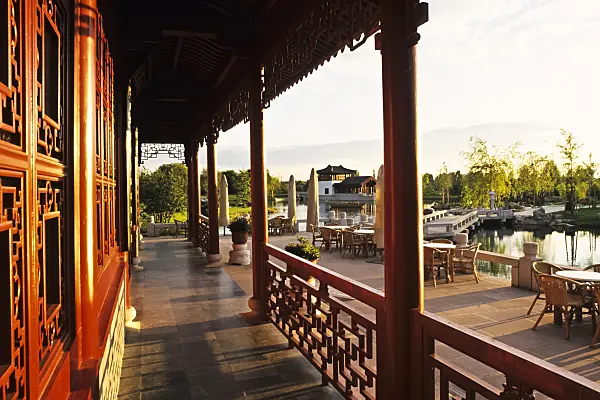 381052 - Maison de thé, jardin chinois, Erholungspark Marzahn, Berlin, Allemagne
