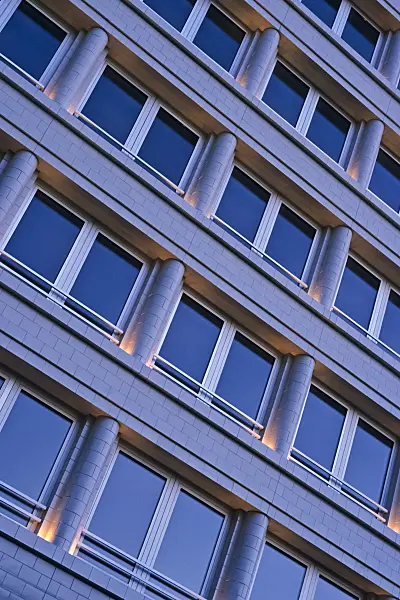 379074 - Office building in the evening, Berlin, Germany