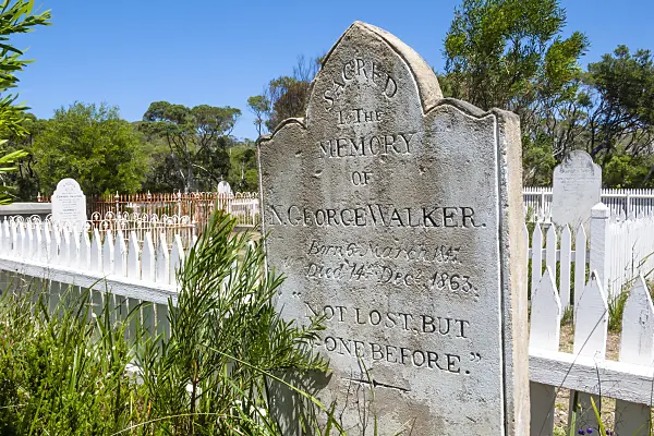 455240 - Old tombstone, Point Nepean National Park, Australia