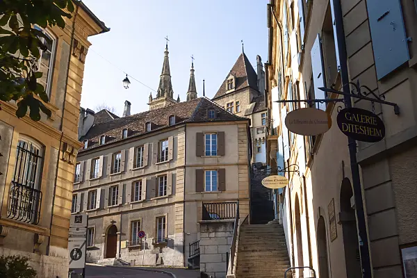 453135 - Old town and palace, Neuchâtel, Switzerland
