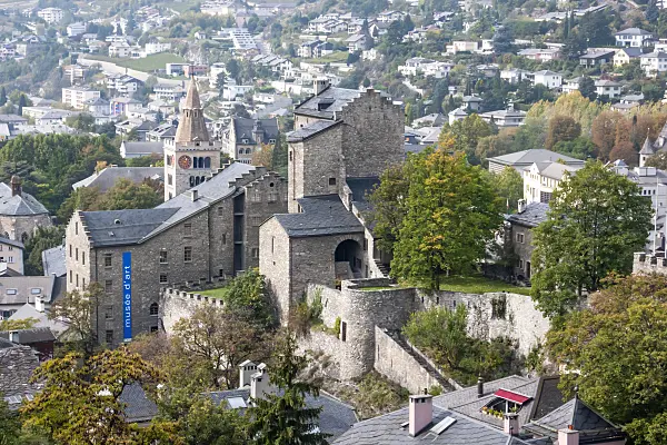 453104 - Old town with the Cantonal Art Museum in Majorie Palace, Sion, Switzerland