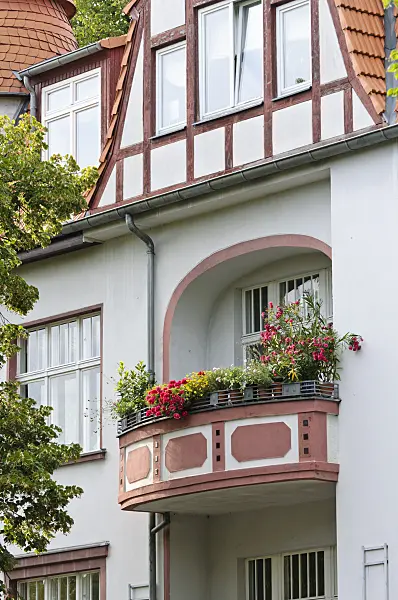 475015 - Oleander (Nerium oleander) auf einem Balkon