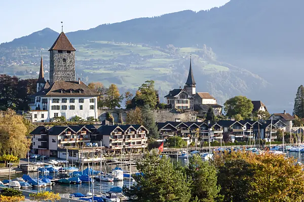 453187 - Palace and Marina, Spiez, Switzerland
