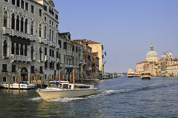 568089 - Palazzi and Santa Maria della Salute at the Grand Canal, Venice, Italy