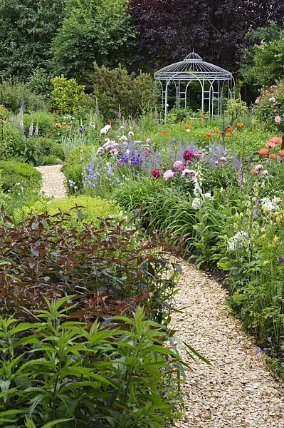 473091 - Perennial garden with pavilion