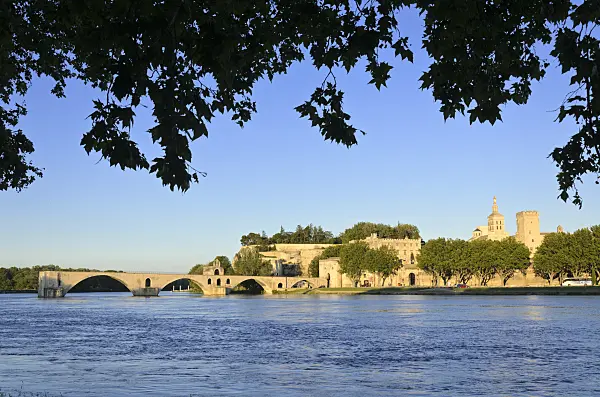 557219 - Pont Saint-Bénézet and Papal palace, Avignon, Provence, France