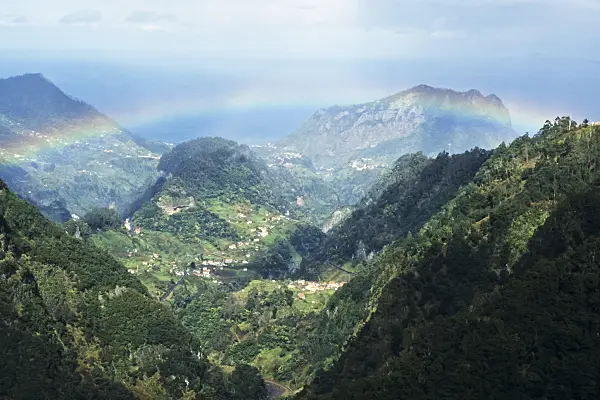 388107 - Rainbow over the north coast, Ribeiro Frio, Madeira, Portugal